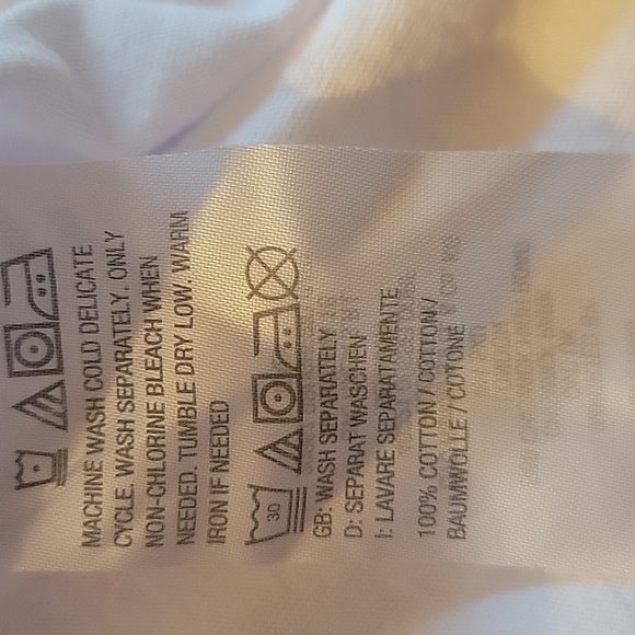 Candance Cameron Bure Long Sleeved Pink & White Tye Dye Cotton Shirt, Size: 1X - Picture 8 of 8